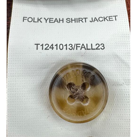 Toad & Co. Folk Yeah Plaid Shirt Jacket Women's Size L Taffy Recycled Wool Blend - Picture 8 of 11